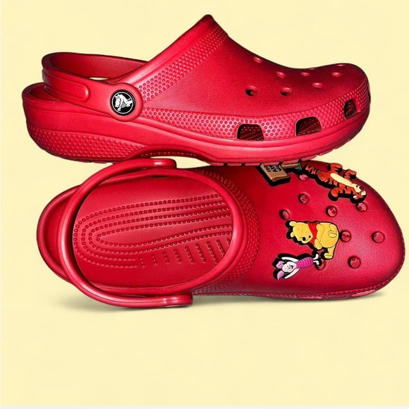 Red Clogs with Cartoon Characters - Picture 3 of 4